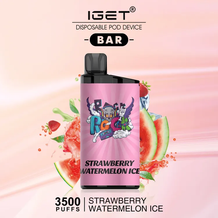 IGET Bar 3500 Puff – Strawberry Watermelon Ice Wholesale Australia - Buy IGET Bar 3500 Puff – Strawberry Watermelon Ice Bulk