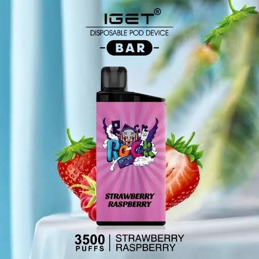 IGET Bar 3500 Puff Strawberry Raspberry Disposable Vape Wholesale Australia - Buy IGET Bar 3500 Puff Strawberry Raspberry Disposable Vape Bulk