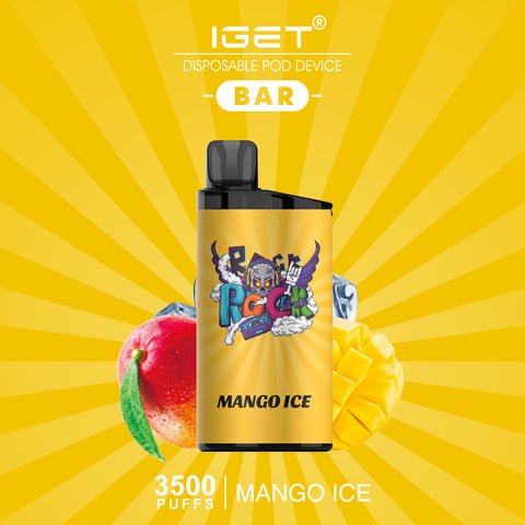 IGET Bar 3500 Puff Mango Ice Disposable Vape Wholesale Australia - Buy IGET Bar 3500 Puff Mango Ice Disposable Vape Bulk